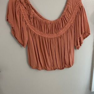Off the shoulder crop top